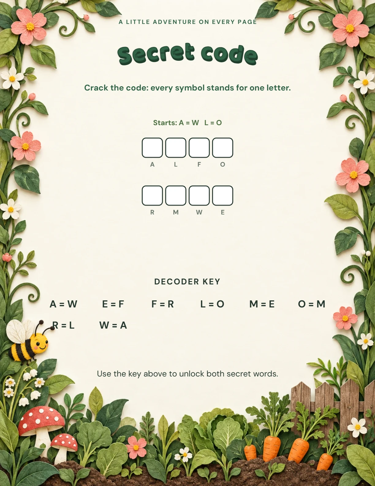 Crack the garden code