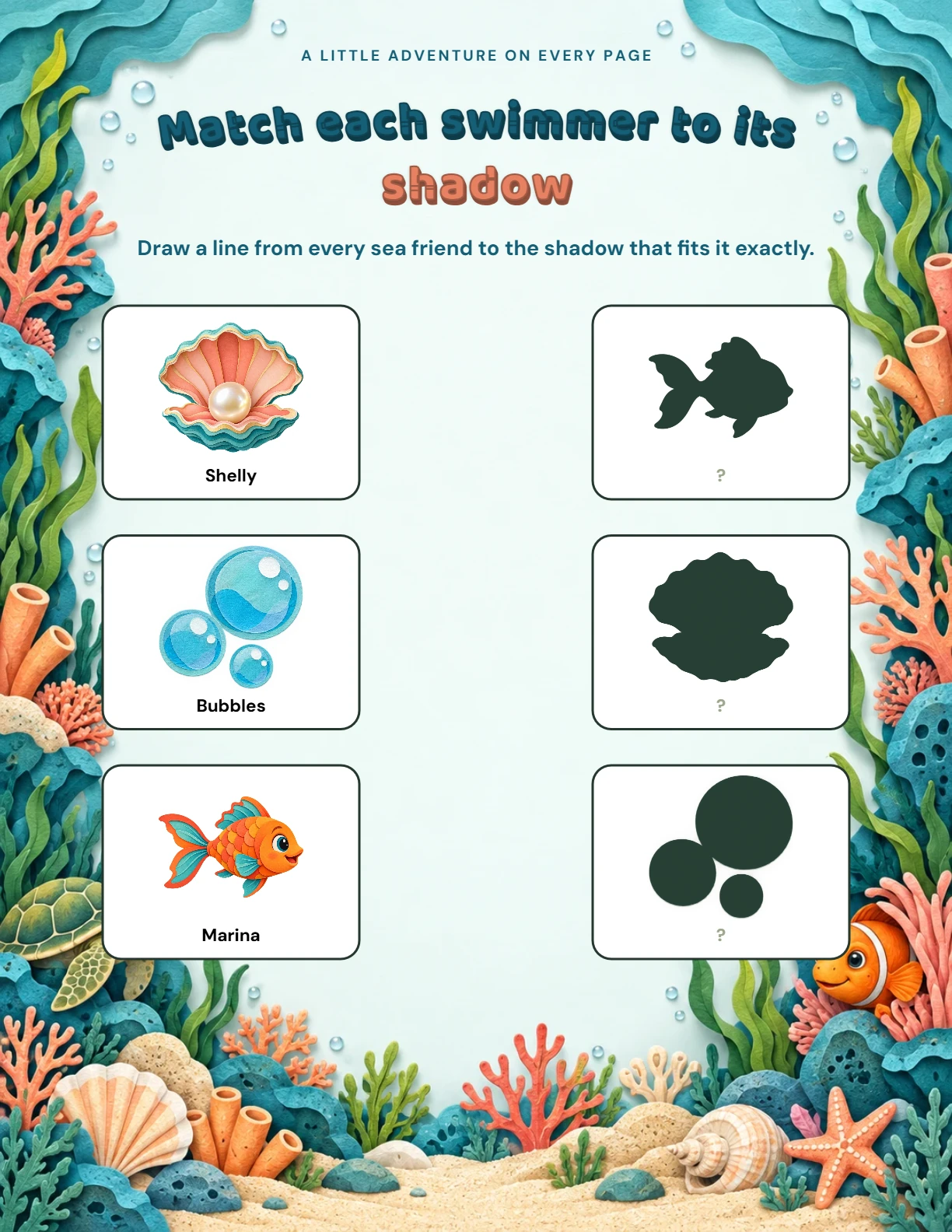 Match the ocean friends